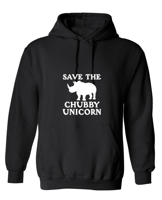 Funny T-Shirts design "Save The Chubby Unicorn - Hoodie"