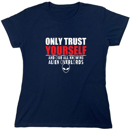 Funny T-Shirts design "Trust Alien 2024 Mens Tshirt - Womens"