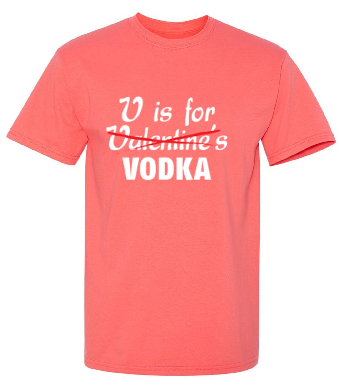 Funny T-Shirts design "V Is For Vodka T-Shirt"