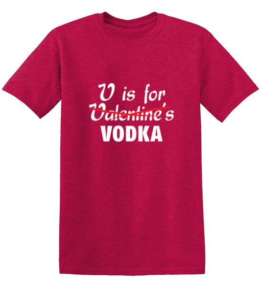 Funny T-Shirts design "V Is For Vodka T-Shirt"