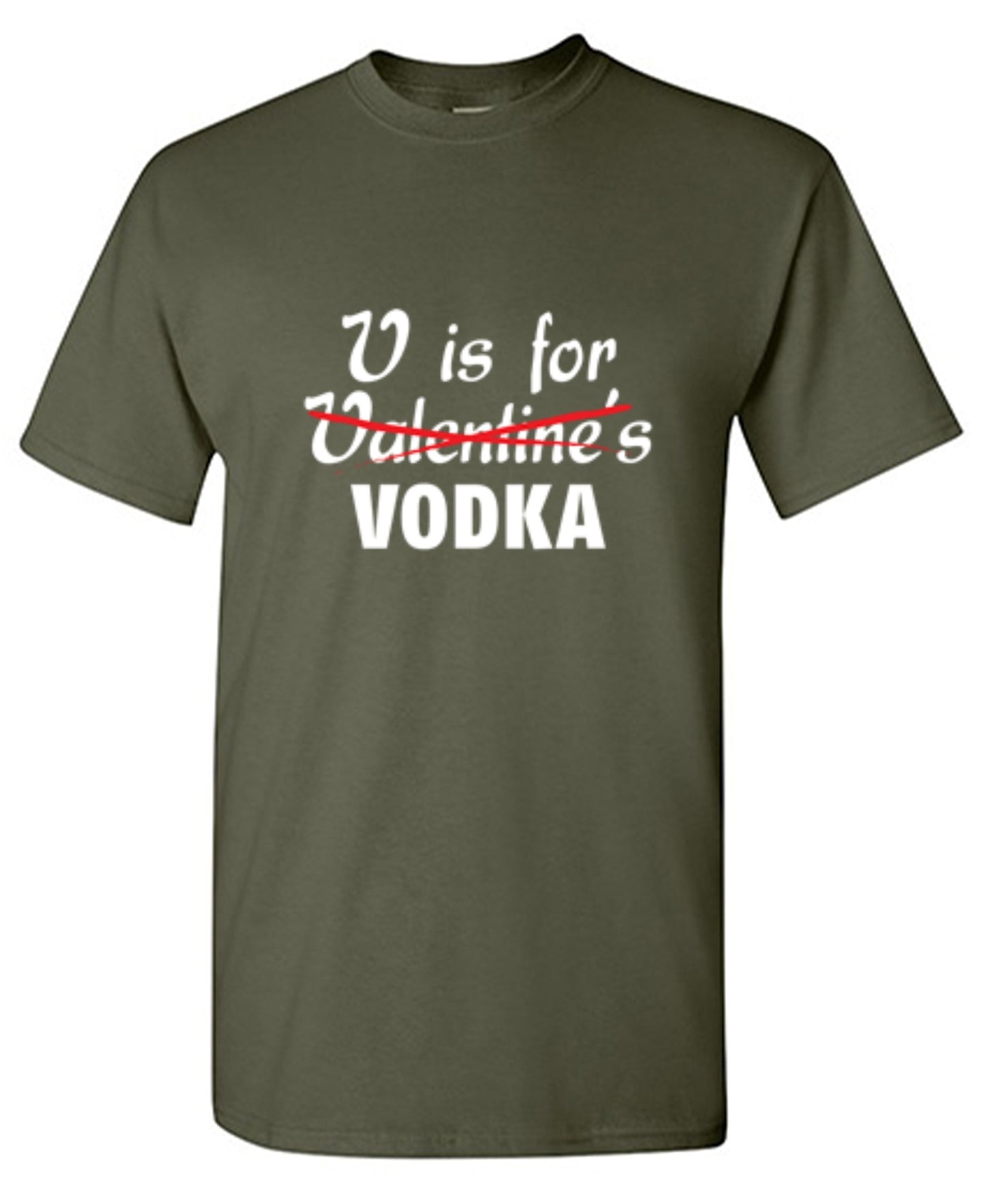 Funny T-Shirts design "V Is For Vodka T-Shirt"