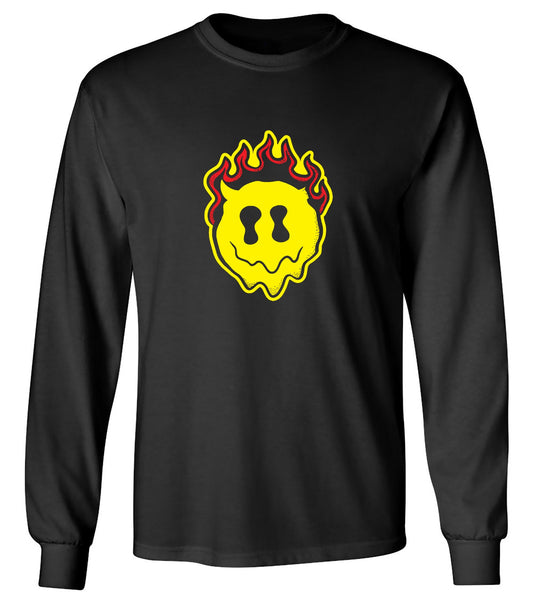 Funny T-Shirts design "Smile Devil Graphic Tee - Long Sleeve"