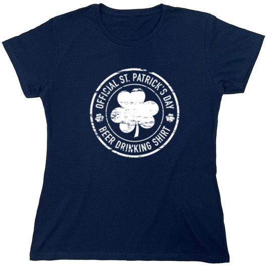 Funny T-Shirts design "Official St. Patrick's Day Beer Drinking T-Shirt - Womens"