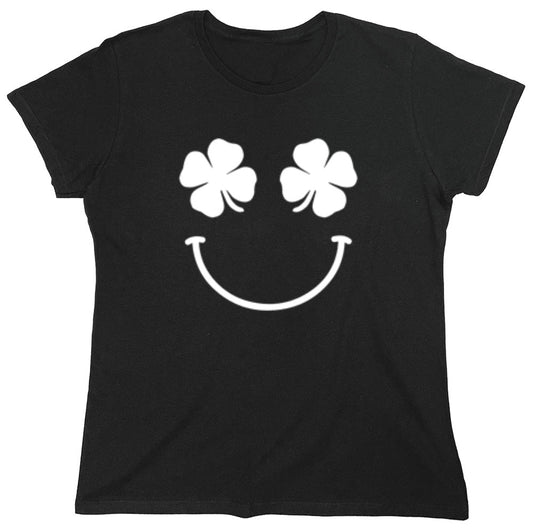 Funny T-Shirts design "Clover Face - Womens"