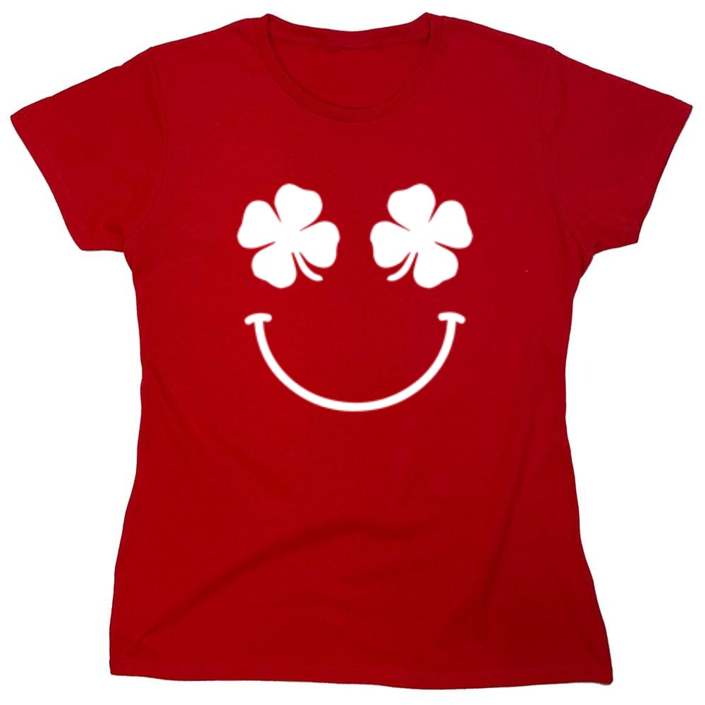 Funny T-Shirts design "Clover Face - Womens"