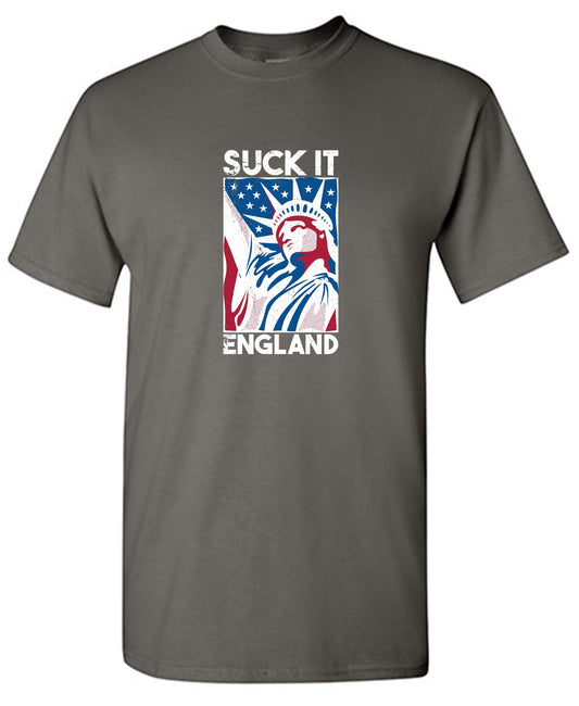 Funny T-Shirts design "Suck It England - Patriotic Independence Day T-Shirt - Youth"