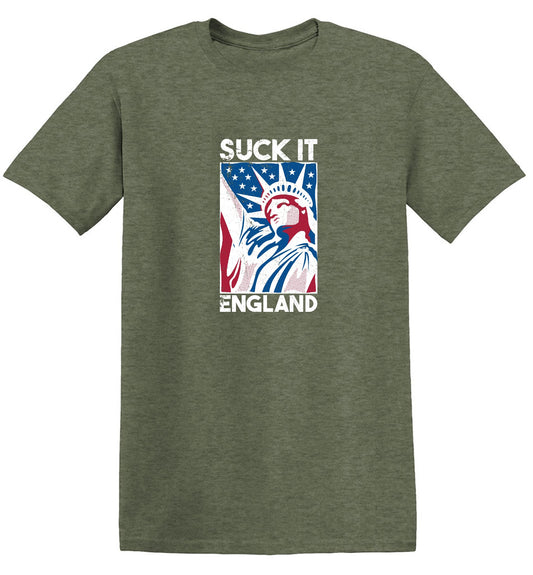 Funny T-Shirts design "Suck It England - Patriotic Independence Day T-Shirt"