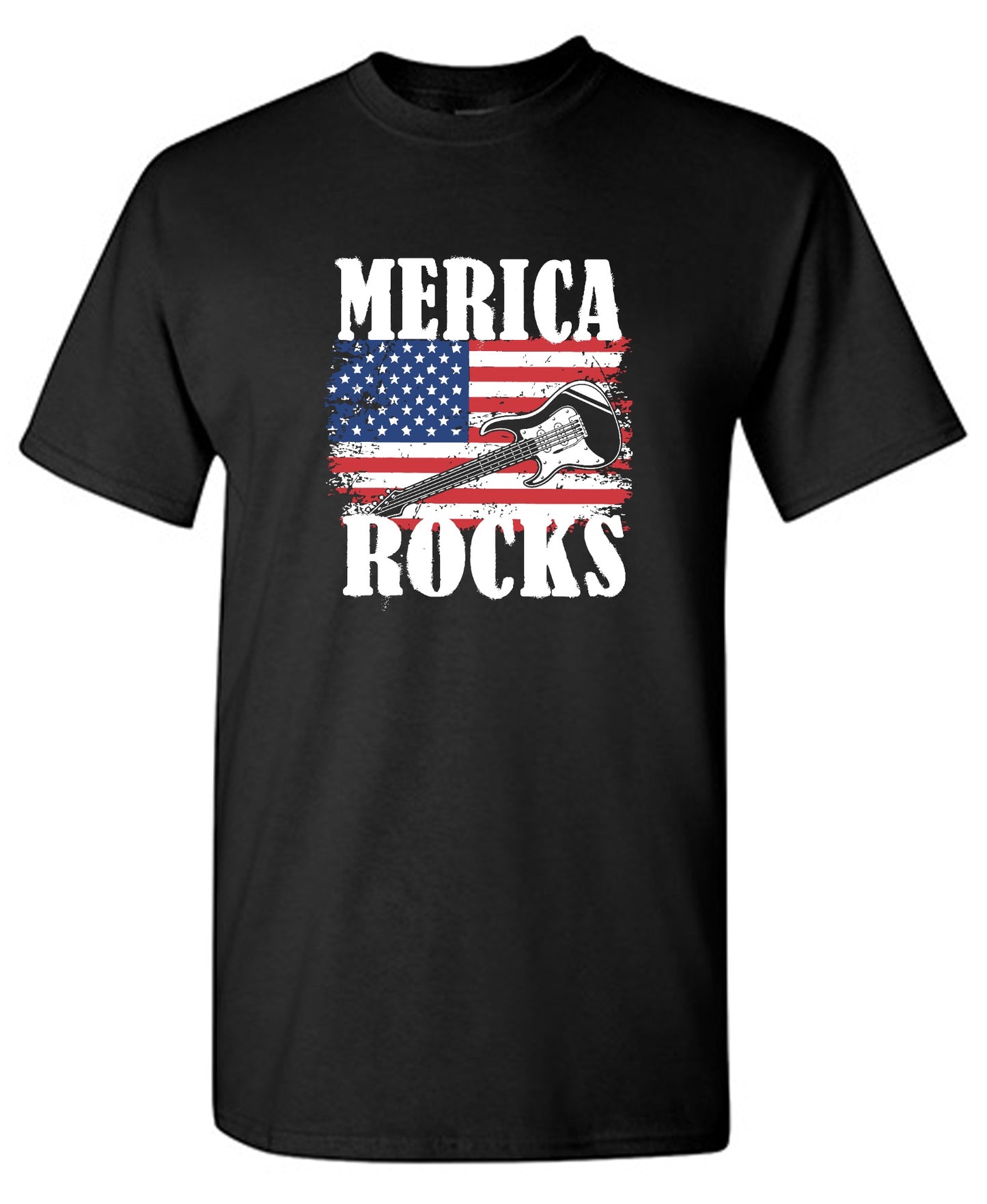 Funny T-Shirts design "Merica Rocks - Fourth of July Shirt"