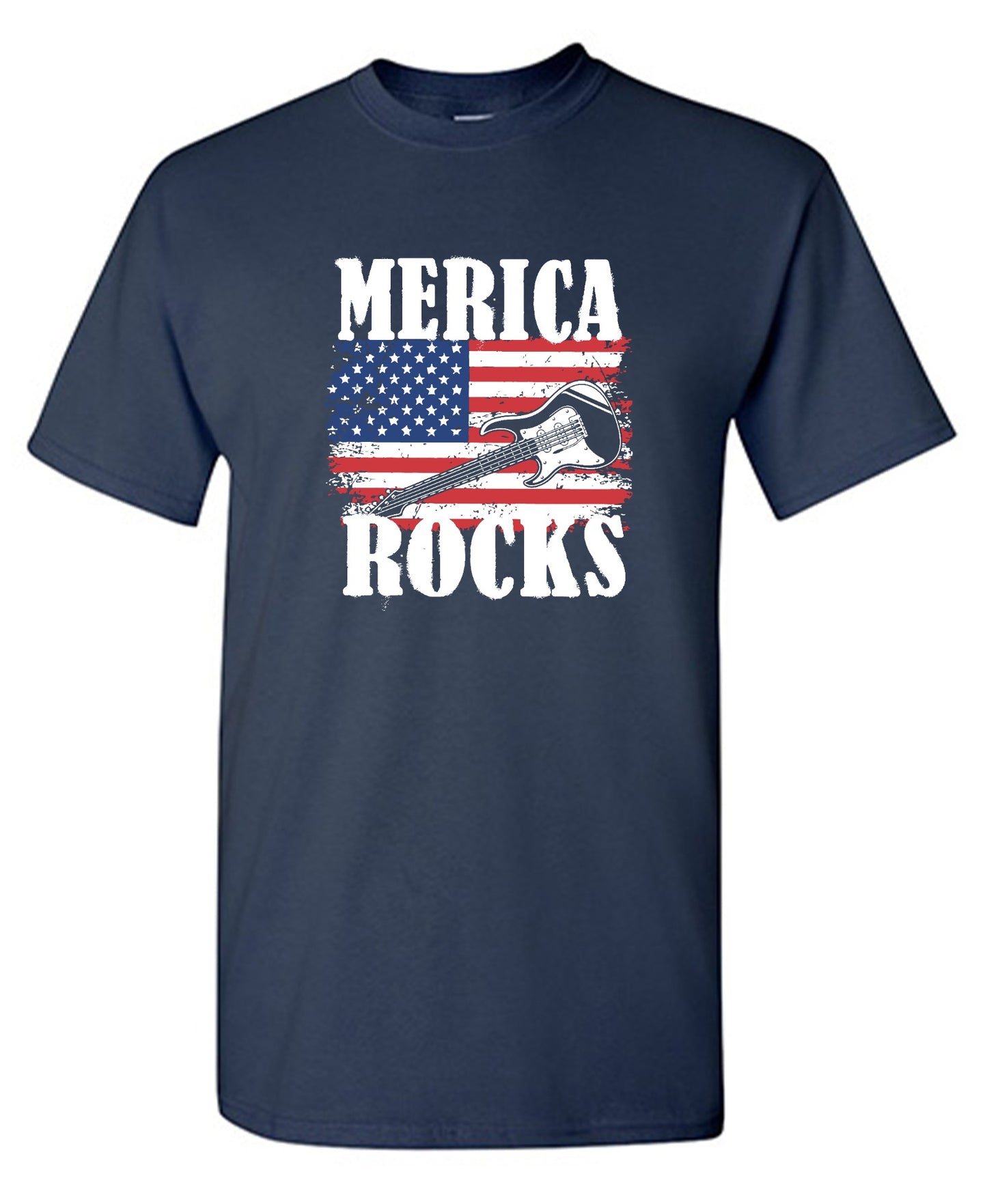 Funny T-Shirts design "Merica Rocks - Fourth of July Shirt"