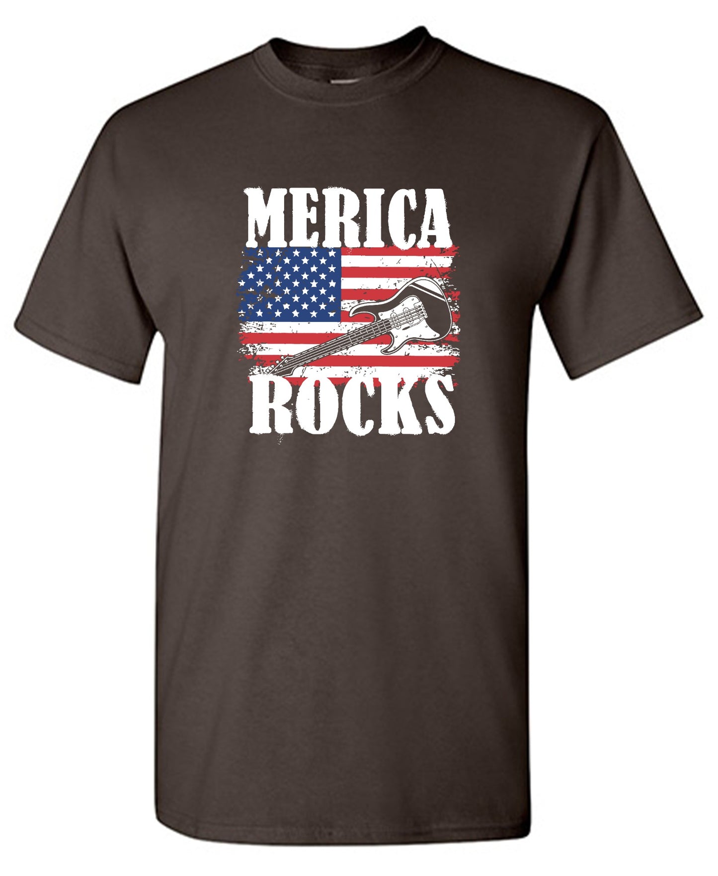 Funny T-Shirts design "Merica Rocks - Fourth of July Shirt"