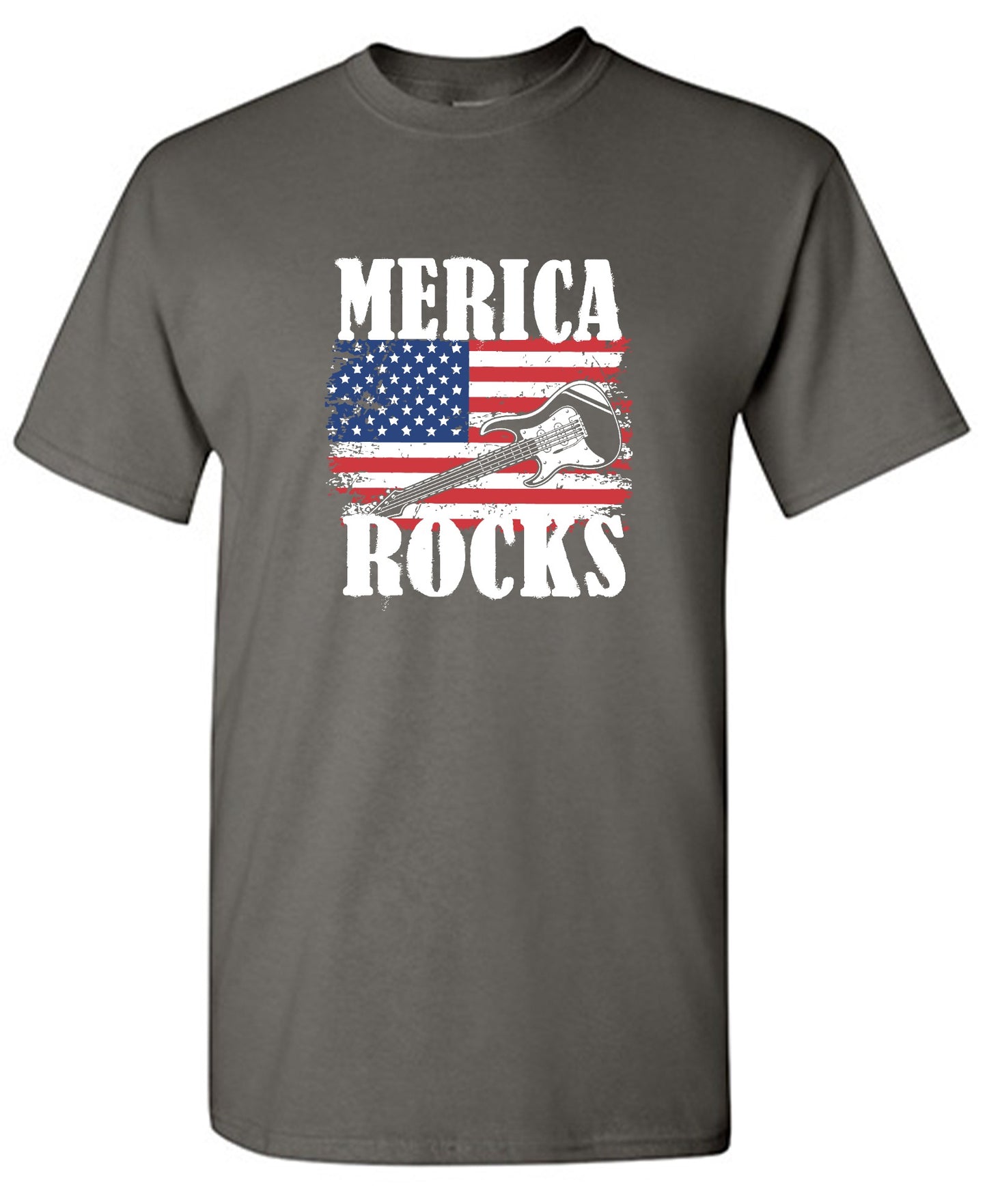 Funny T-Shirts design "Merica Rocks - Fourth of July Shirt"