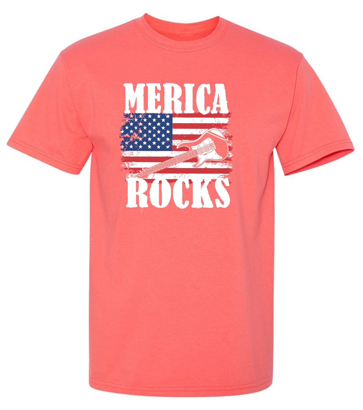 Funny T-Shirts design "Merica Rocks - Fourth of July Shirt"