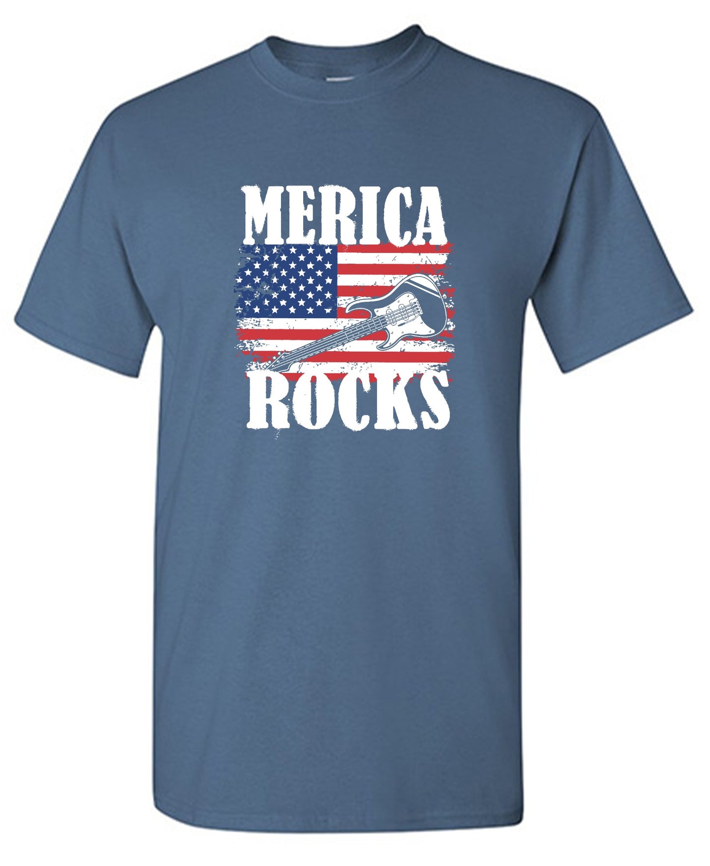 Funny T-Shirts design "Merica Rocks - Fourth of July Shirt"