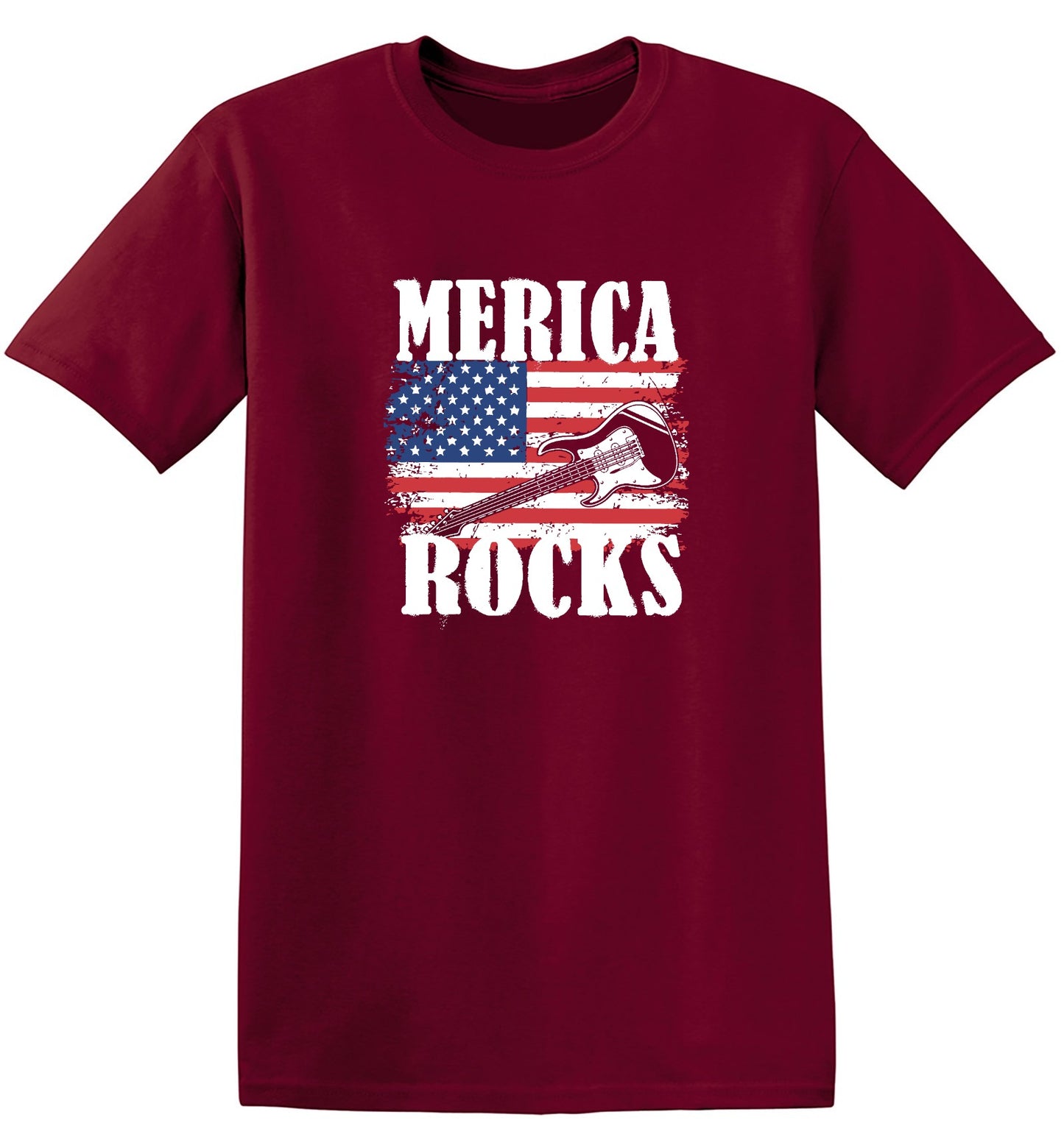Funny T-Shirts design "Merica Rocks - Fourth of July Shirt"