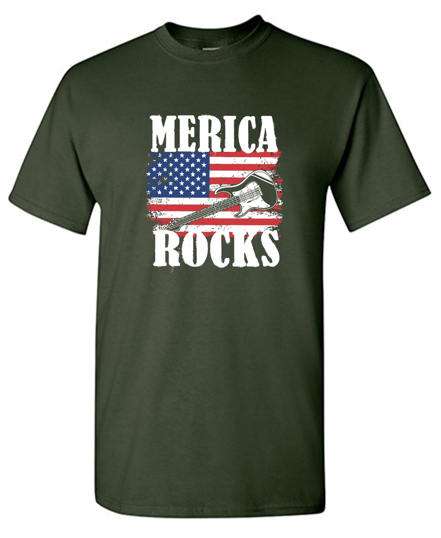 Funny T-Shirts design "Merica Rocks - Fourth of July Shirt"