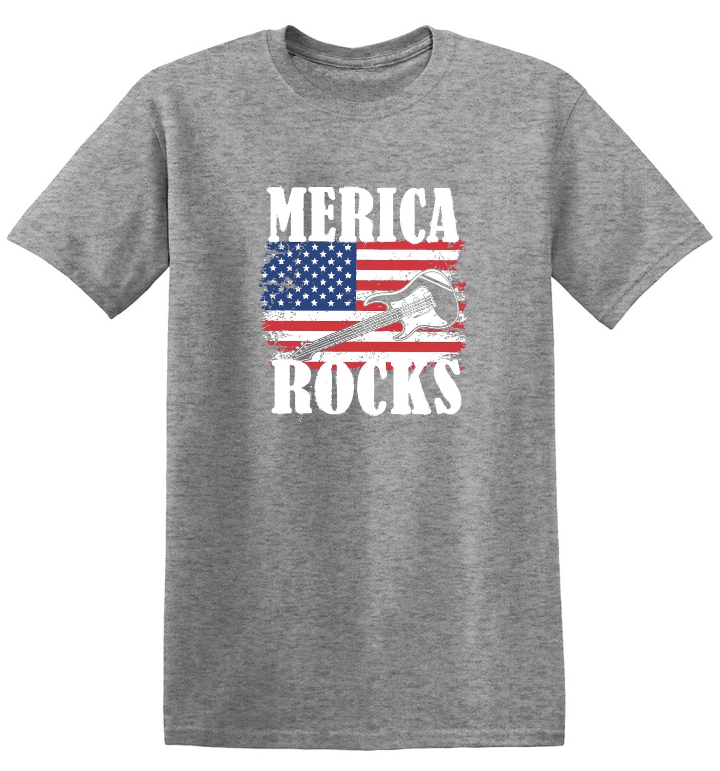 Funny T-Shirts design "Merica Rocks - Fourth of July Shirt"