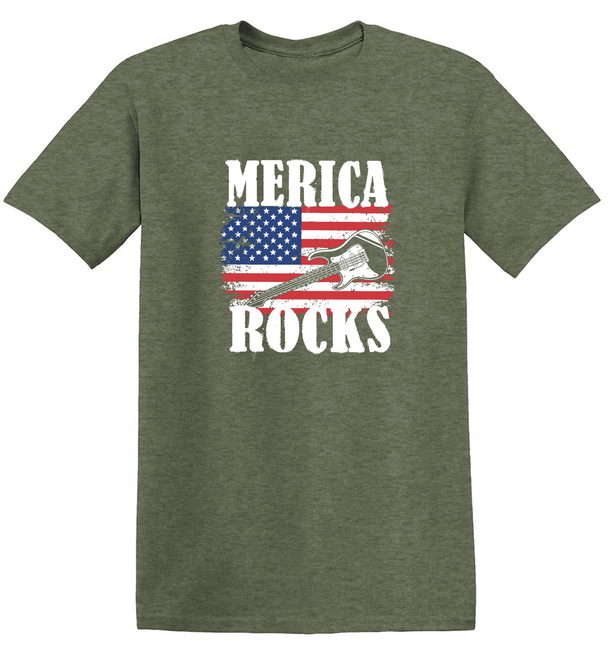 Funny T-Shirts design "Merica Rocks - Fourth of July Shirt"