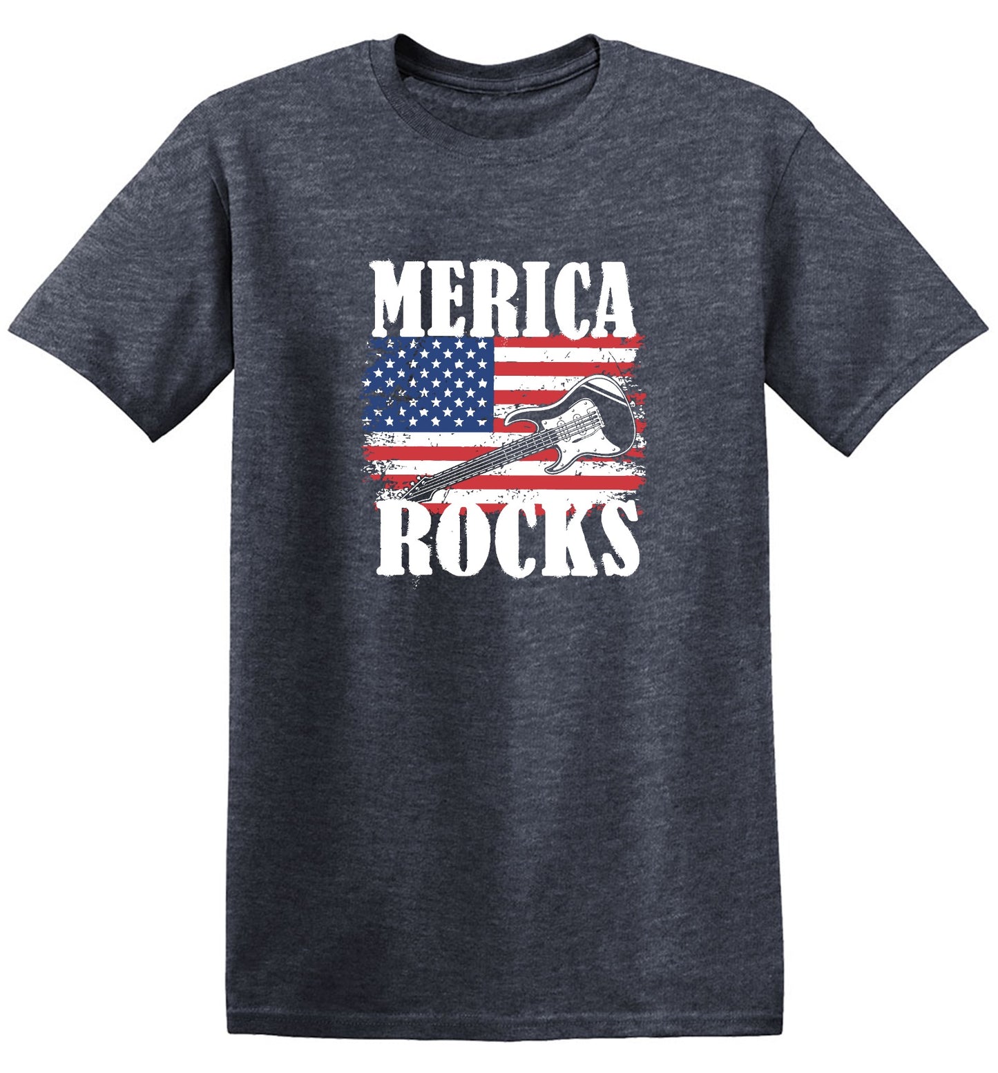 Funny T-Shirts design "Merica Rocks - Fourth of July Shirt"
