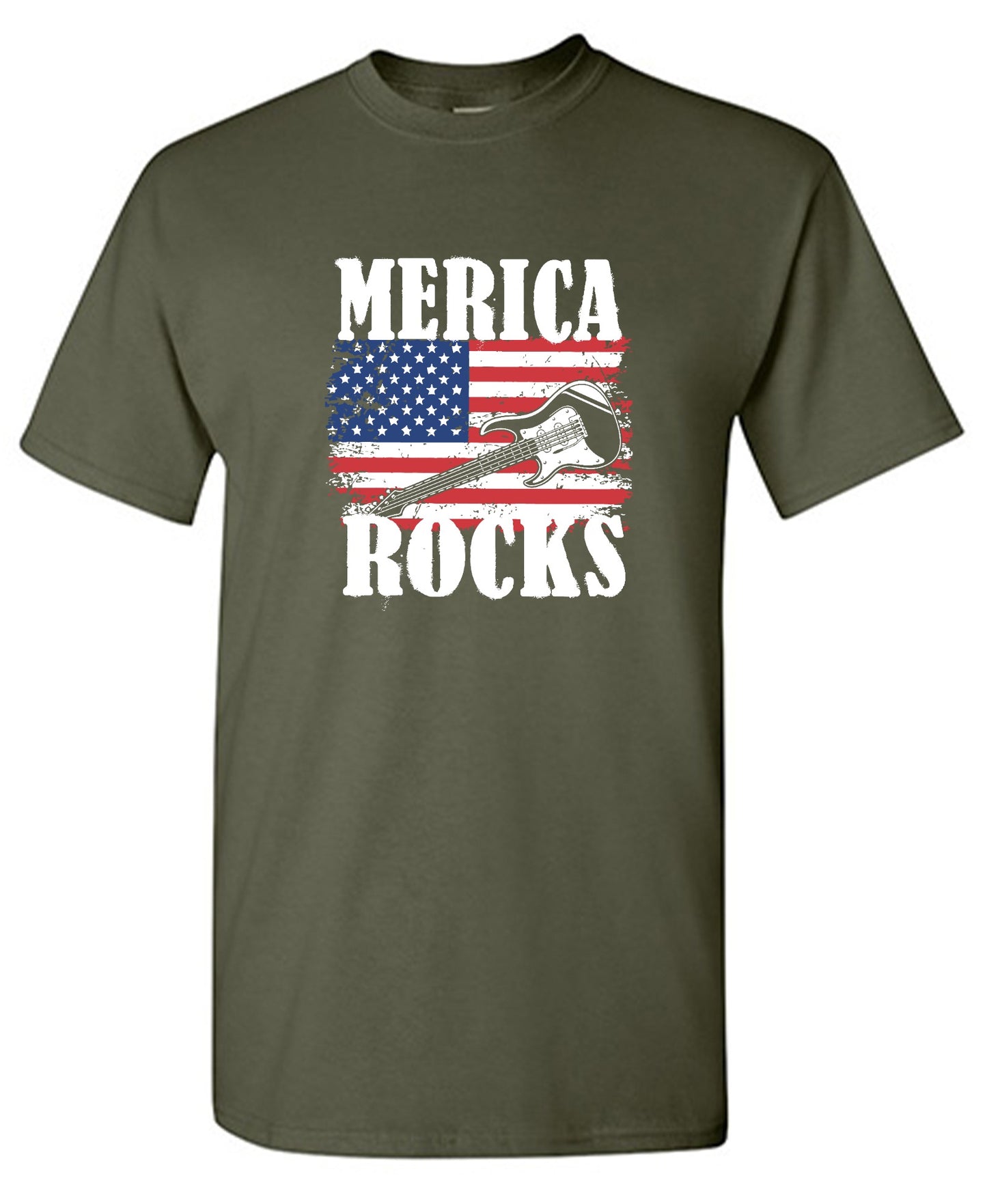 Funny T-Shirts design "Merica Rocks - Fourth of July Shirt"