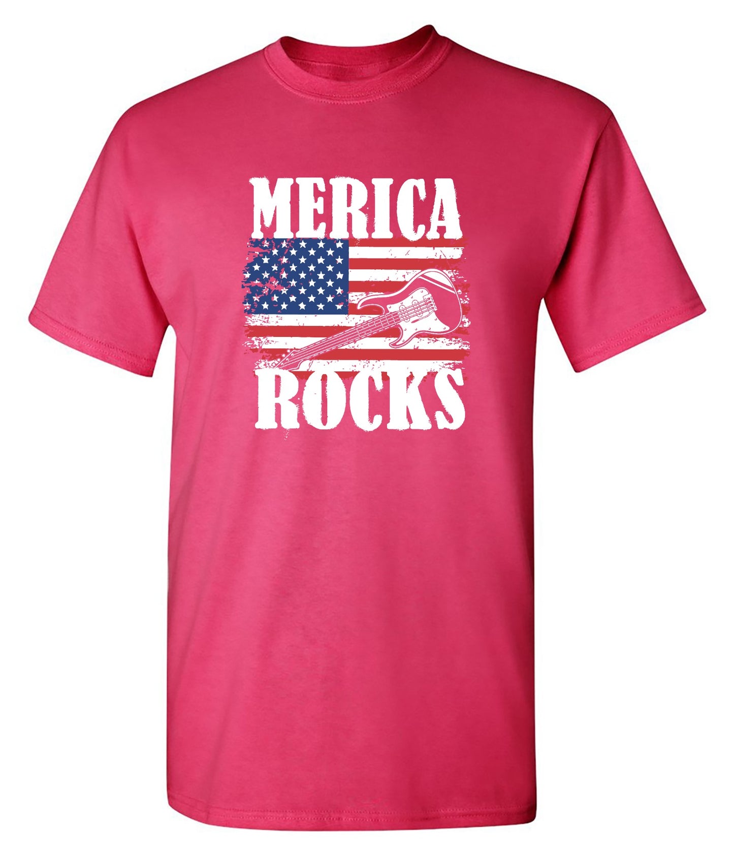 Funny T-Shirts design "Merica Rocks - Fourth of July Shirt"