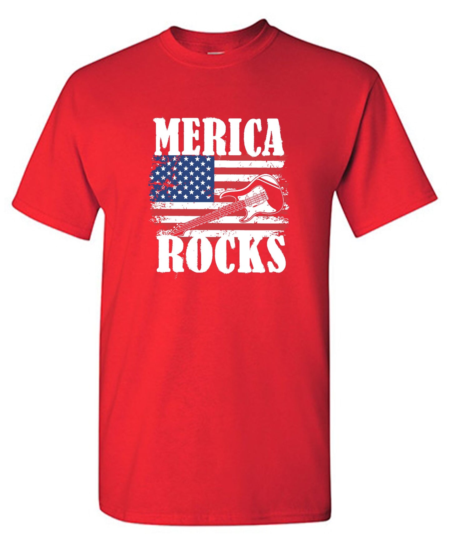 Funny T-Shirts design "Merica Rocks - Fourth of July Shirt"
