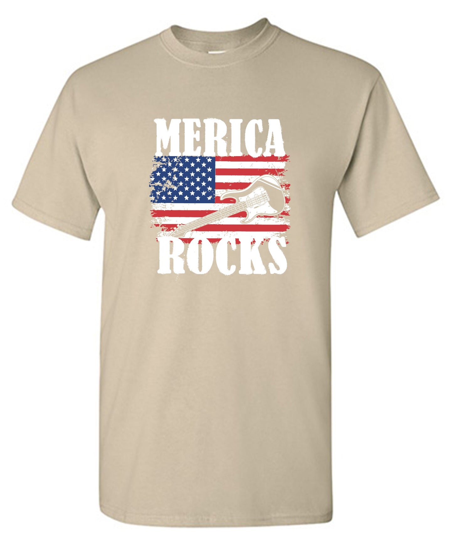 Funny T-Shirts design "Merica Rocks - Fourth of July Shirt"