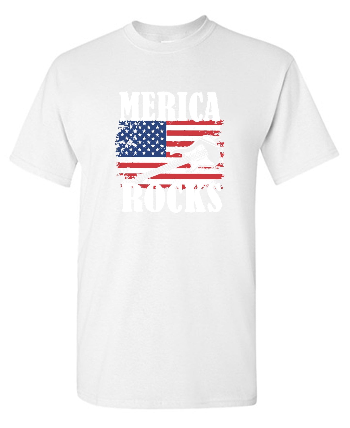 Funny T-Shirts design "Merica Rocks - Fourth of July Shirt"