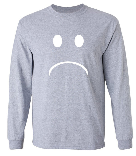 Funny T-Shirts design "Sad Smile - Long Sleeve"