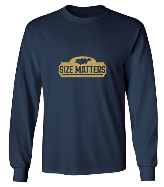 Funny T-Shirts design "Size Matters Shirt - Long Sleeve"