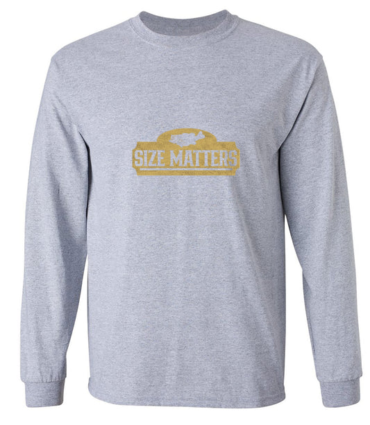 Funny T-Shirts design "Size Matters Shirt - Long Sleeve"
