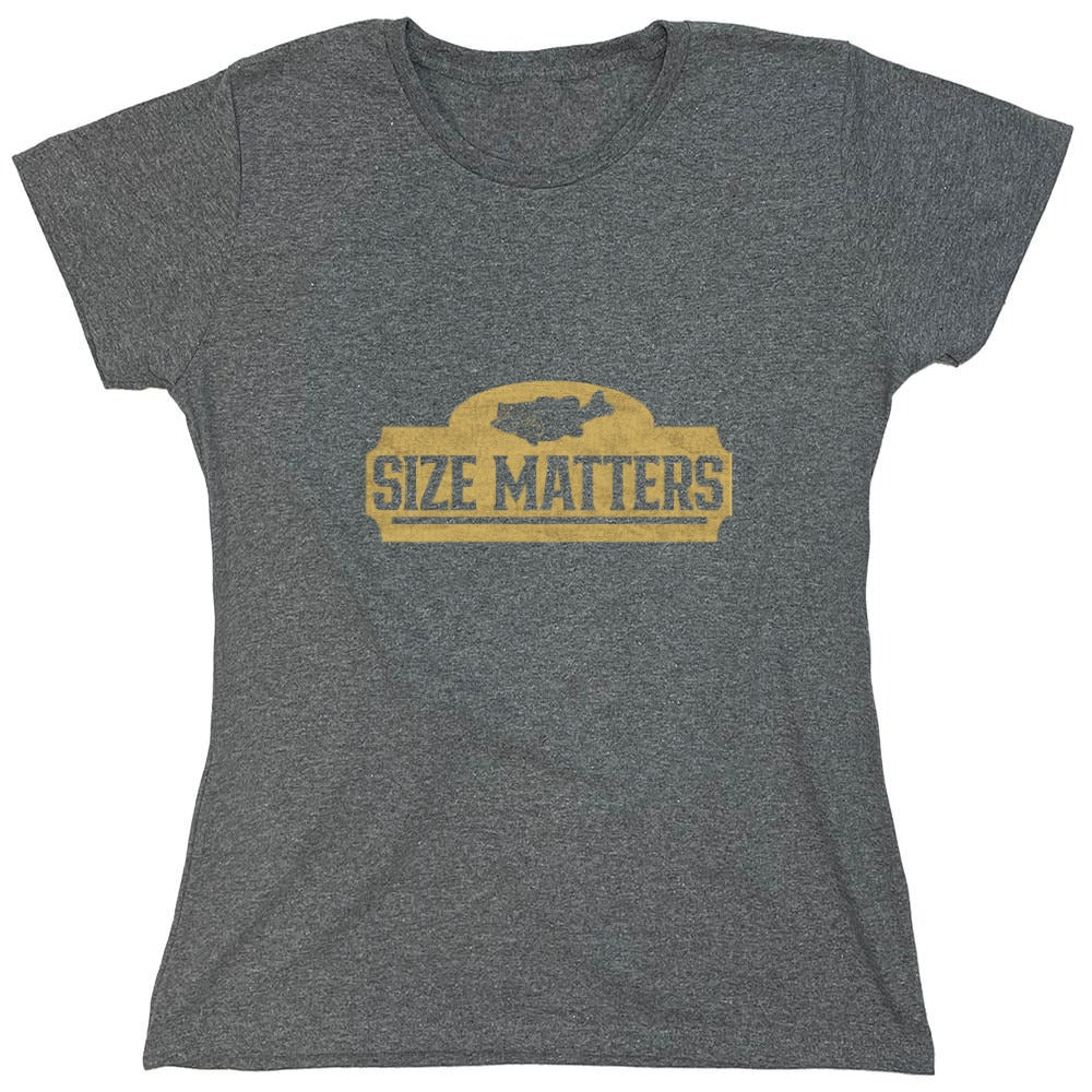 Funny T-Shirts design "Size Matters Shirt - Womens"