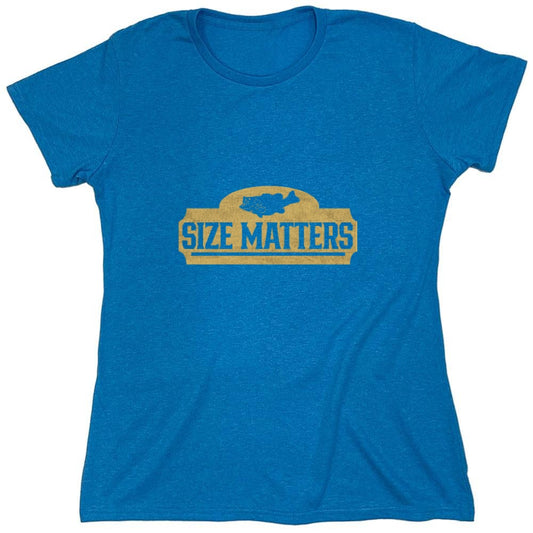 Funny T-Shirts design "Size Matters Shirt - Womens"