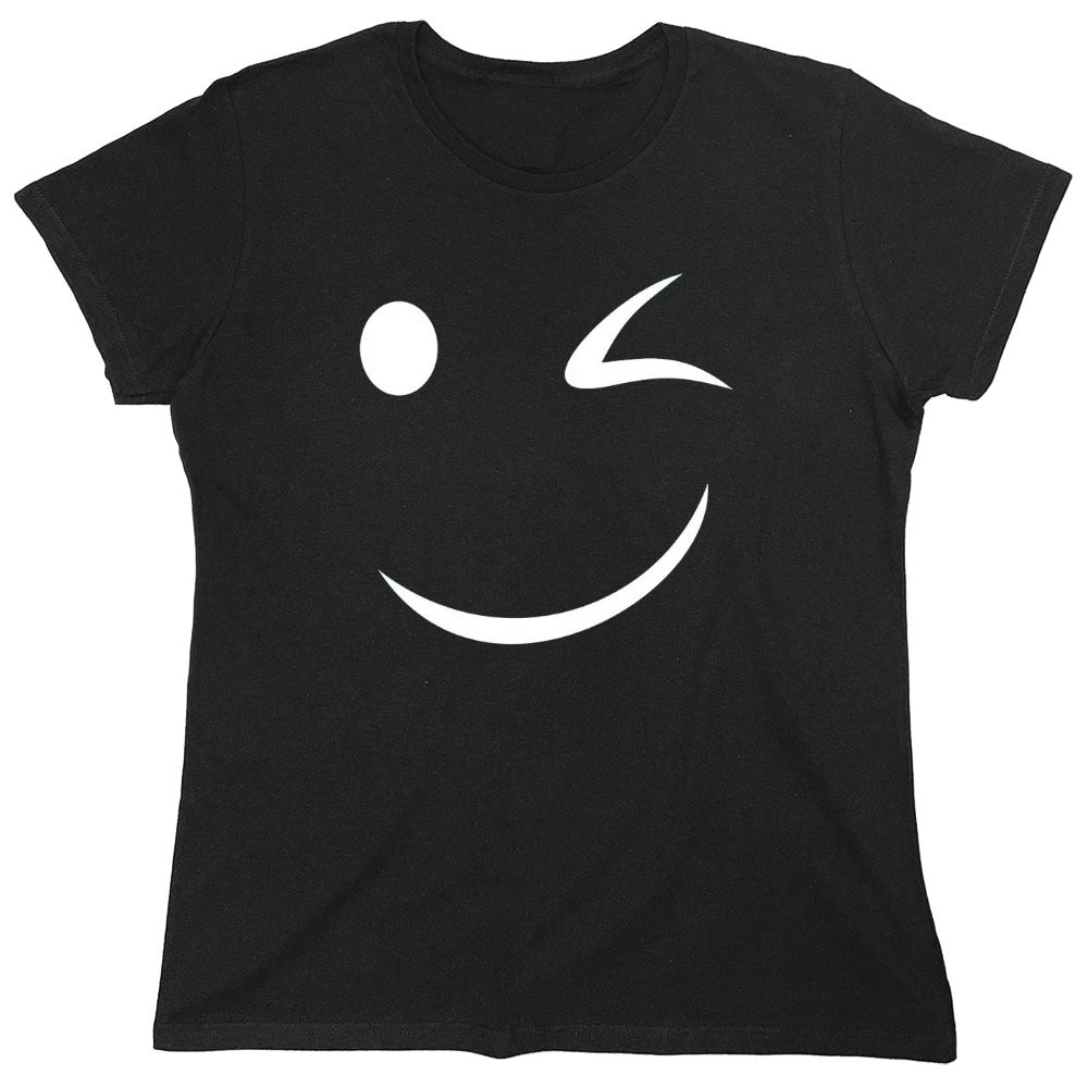 Funny T-Shirts design "Wink Smile - Womens"