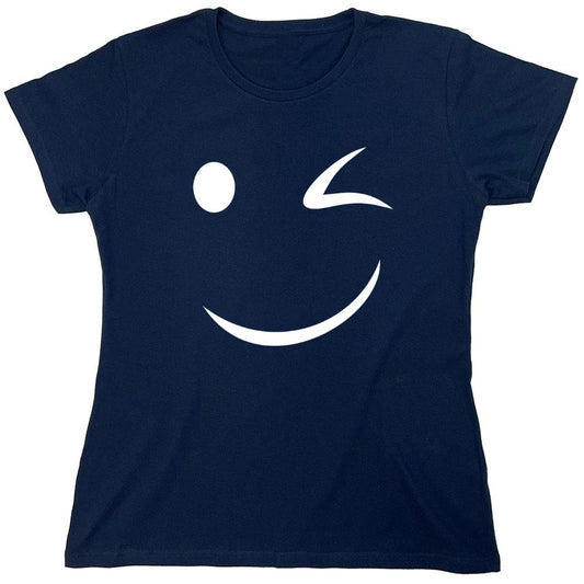 Funny T-Shirts design "Wink Smile - Womens"