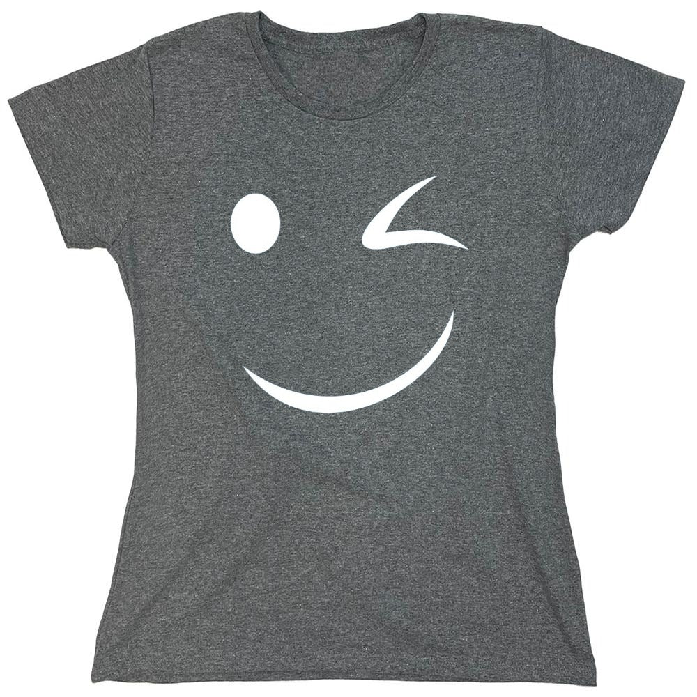 Funny T-Shirts design "Wink Smile - Womens"