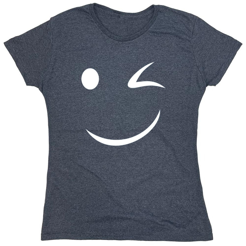 Funny T-Shirts design "Wink Smile - Womens"