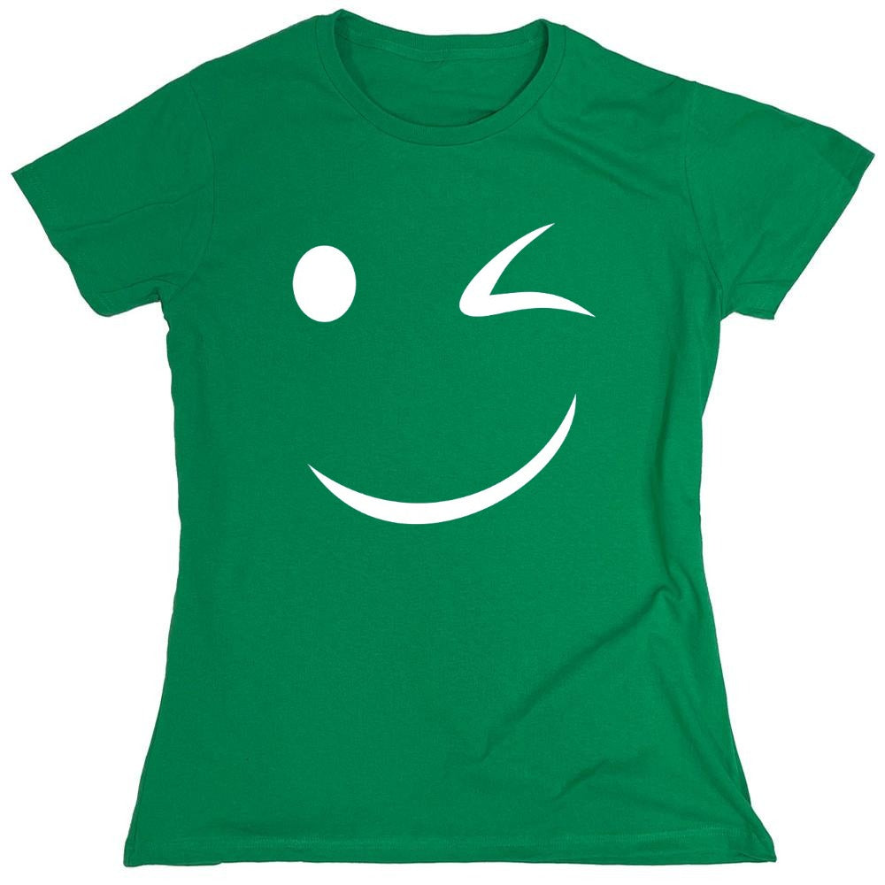 Funny T-Shirts design "Wink Smile - Womens"