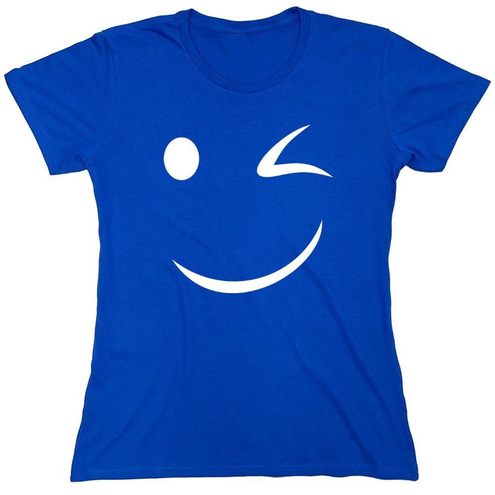 Funny T-Shirts design "Wink Smile - Womens"