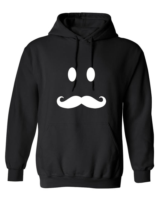 Funny T-Shirts design "Moustache Smile - Hoodie"