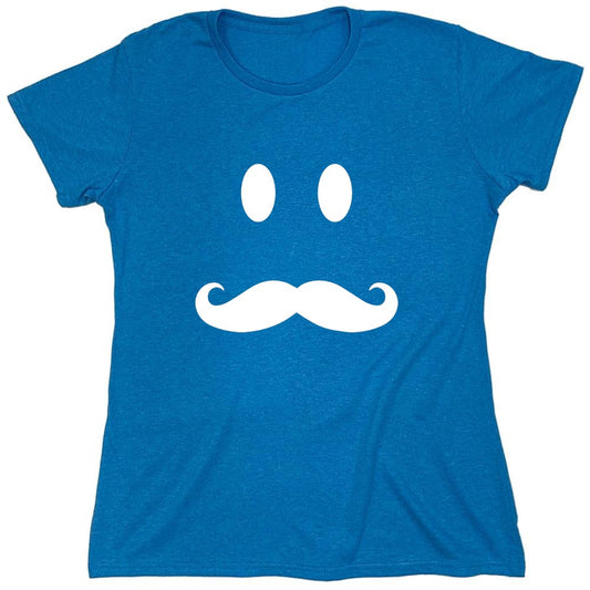 Funny T-Shirts design "Moustache Smile - Womens"