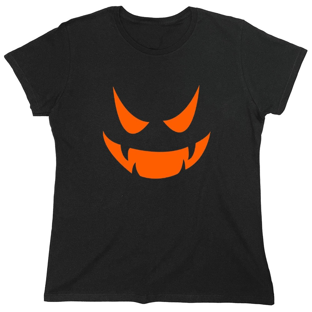 Funny T-Shirts design "Vampire Pumpkin Emoticon T-Shirt"