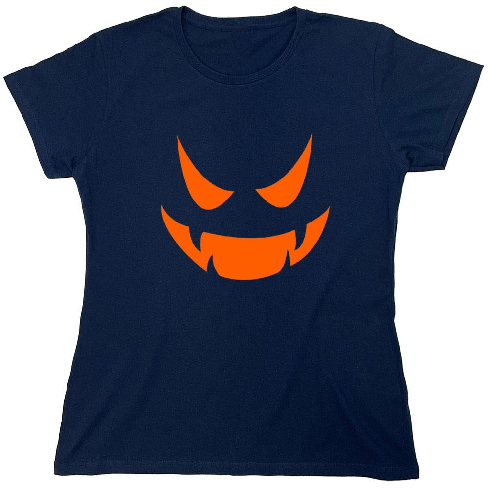Funny T-Shirts design "Vampire Pumpkin Emoticon T-Shirt"