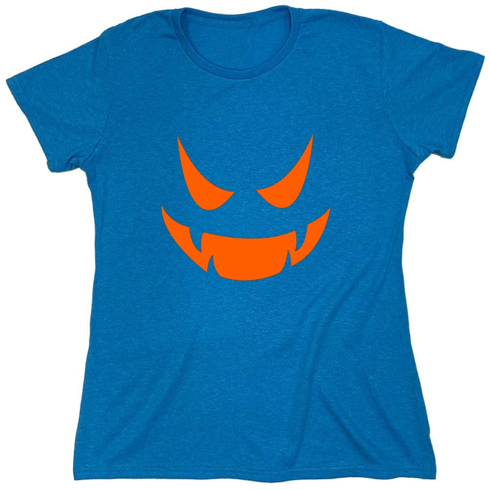 Funny T-Shirts design "Vampire Pumpkin Emoticon T-Shirt"