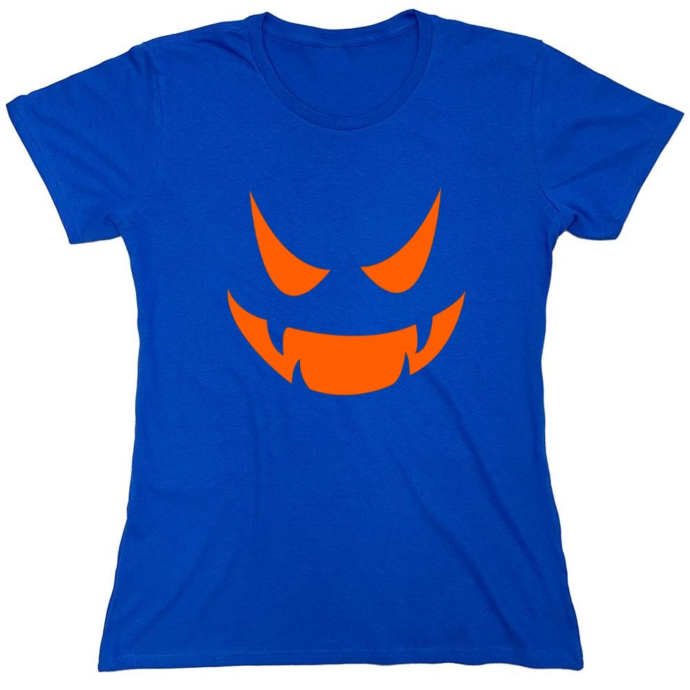 Funny T-Shirts design "Vampire Pumpkin Emoticon T-Shirt"
