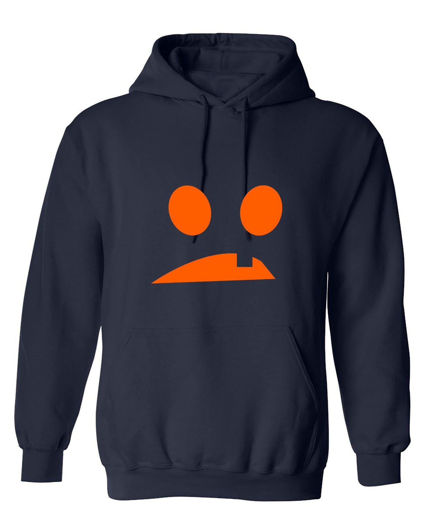 Funny T-Shirts design "Goofy Pumpkin Emoticon - Hoodie"
