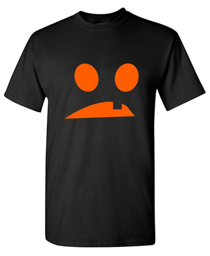 Funny T-Shirts design "Goofy Pumpkin Emoticon"