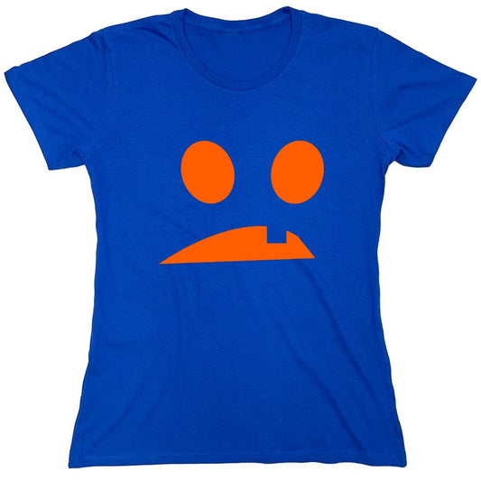 Funny T-Shirts design "Goofy Pumpkin Emoticon - Womens"