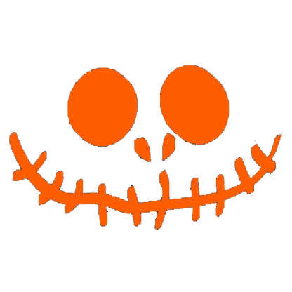 Funny T-Shirts design "Stitched Pumpkin Emoticon"