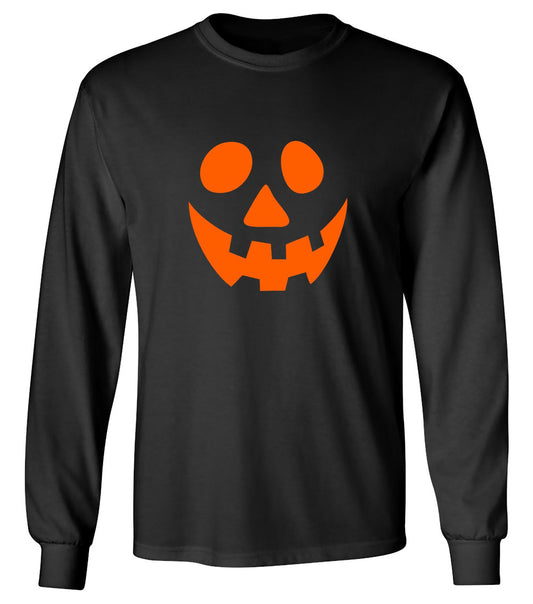 Funny T-Shirts design "Smile Pumpkin Emoticon T-Shirt - Long Sleeve"