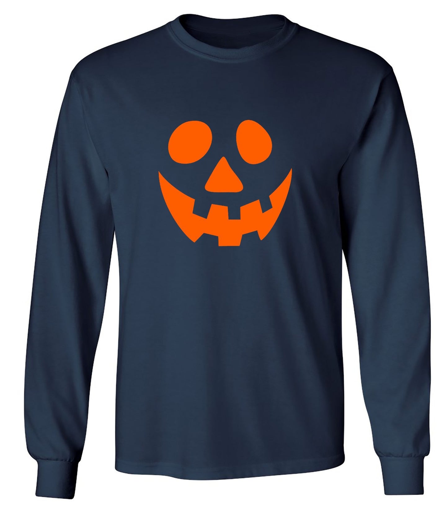 Funny T-Shirts design "Smile Pumpkin Emoticon T-Shirt - Long Sleeve"